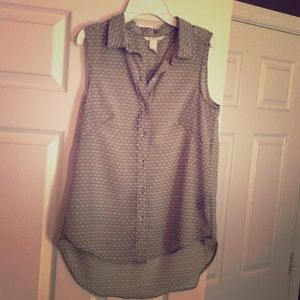 Button up polyester top